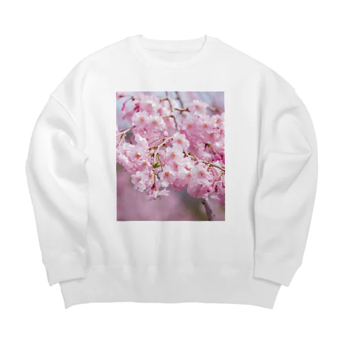 癒しの風景（八重桜） Big Crew Neck Sweatshirt