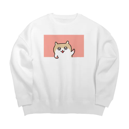 ヤホ！ってしてるコビハムちゃん Big Crew Neck Sweatshirt