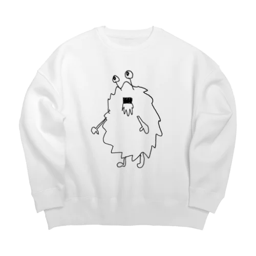 もじゃもじゃ Big Crew Neck Sweatshirt