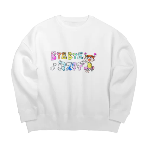 (color)バイバイマスクデーグッズ Big Crew Neck Sweatshirt