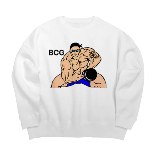 ハンコ注射とマッチョくん Big Crew Neck Sweatshirt