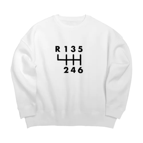 マニュアルトランスミッション 6速シフトパターン 6MT Big Crew Neck Sweatshirt