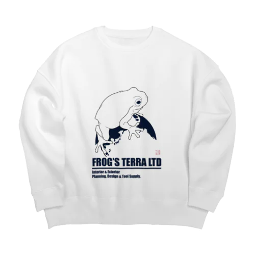 カラード　ディープシーブルー Big Crew Neck Sweatshirt