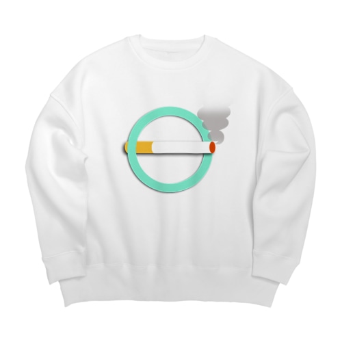 喫煙マーク Big Crew Neck Sweatshirt
