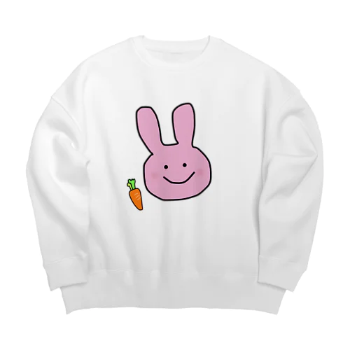 うさぎとにんじん Big Crew Neck Sweatshirt