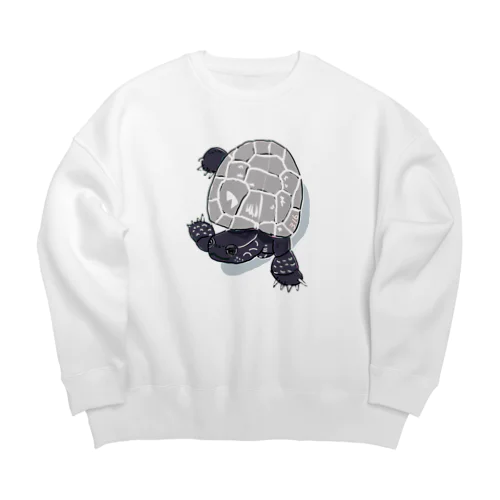 クサガメ男子の日向ぼっこ Big Crew Neck Sweatshirt