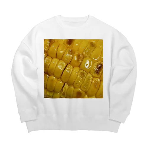 焼きとうもろこし Big Crew Neck Sweatshirt