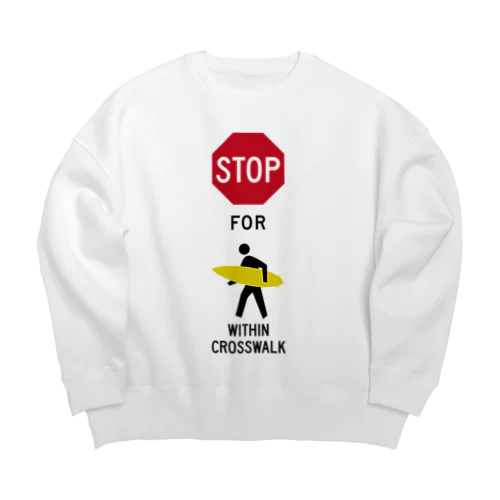 stop for surfer_No.003_fC Big Crew Neck Sweatshirt