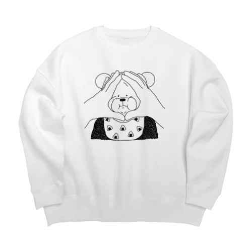 おにぎりクマ Big Crew Neck Sweatshirt