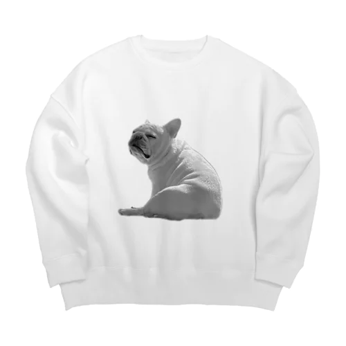 座り犬 Big Crew Neck Sweatshirt