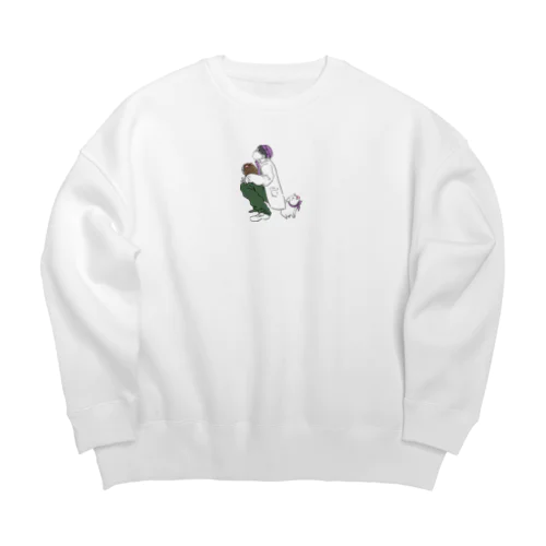 少年とウリ坊と子豚 Big Crew Neck Sweatshirt