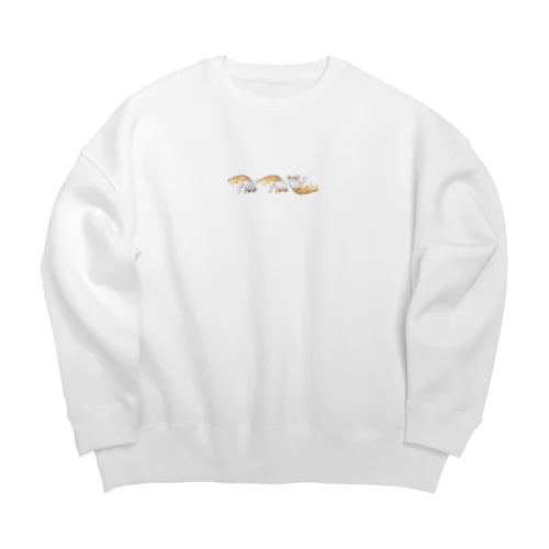 寝ねこ3種盛り Big Crew Neck Sweatshirt