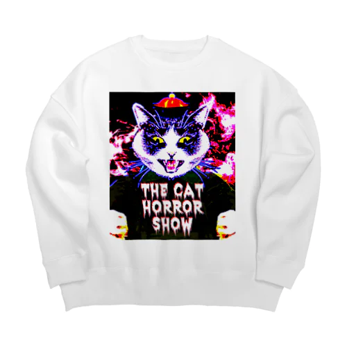 THE CAT HORROR SHOW Big Crew Neck Sweatshirt