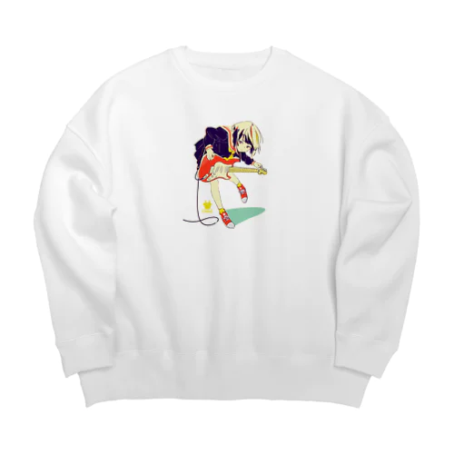 ストラトキャスター少女 Big Crew Neck Sweatshirt