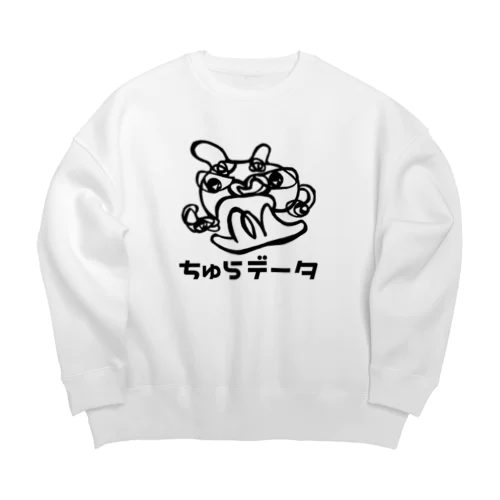 ちゅら太郎（黒ロゴ） Big Crew Neck Sweatshirt