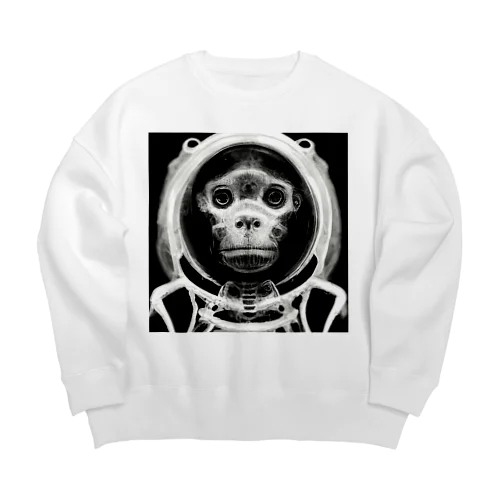 Space Monkey #2 Big Crew Neck Sweatshirt