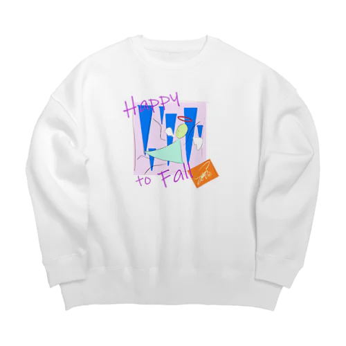 Happy to fall Big Crew Neck Sweatshirt