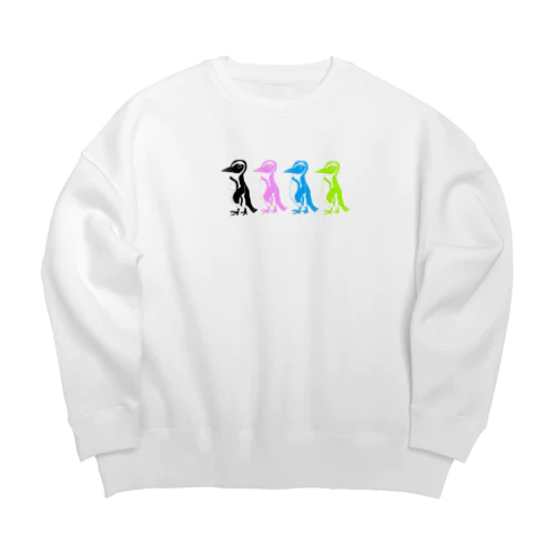 カラフルケープペンギン Big Crew Neck Sweatshirt