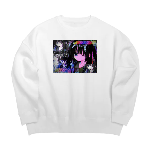 ドット絵さぶかる Big Crew Neck Sweatshirt