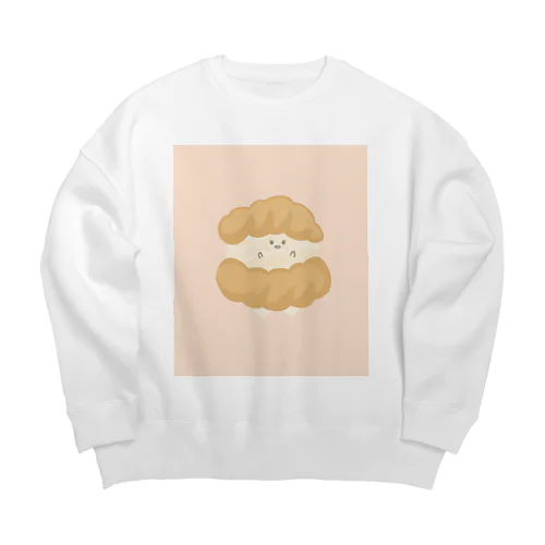 シュークリームのくりむちゃん Big Crew Neck Sweatshirt