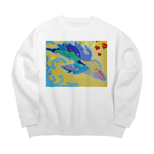 Mary's  tweets『ワーイ、海水浴って最高!!』 Big Crew Neck Sweatshirt