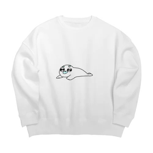 ノーマルあざらし Big Crew Neck Sweatshirt