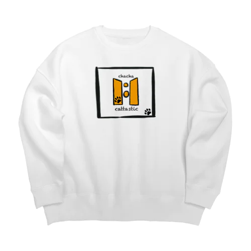 チャチャちゃん（茶色角、擦れなし） Big Crew Neck Sweatshirt