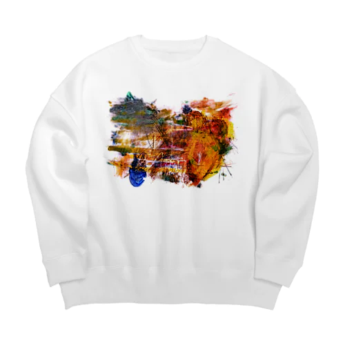 抽象画「Untitled」シリーズ Big Crew Neck Sweatshirt