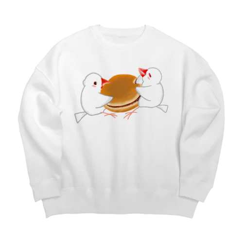 どら焼きと文鳥ず Big Crew Neck Sweatshirt