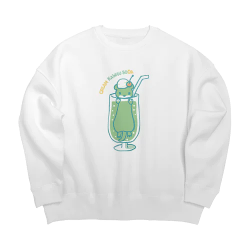 クリームカワウソーダ Big Crew Neck Sweatshirt