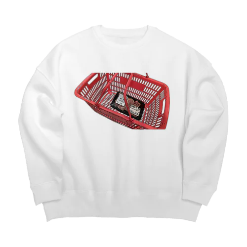 （買い物）籠の中の鳥（肉） Big Crew Neck Sweatshirt