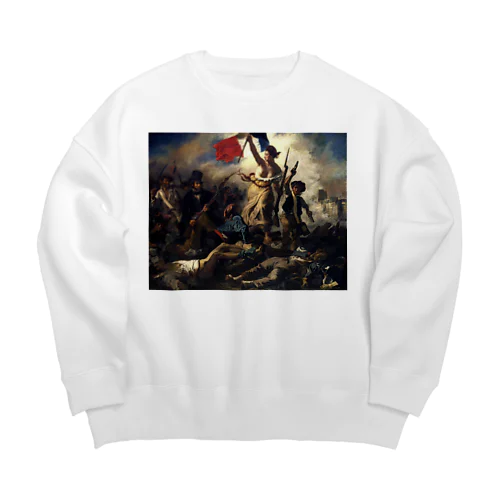 ドラクロワ「民衆を導く自由の女神」 Big Crew Neck Sweatshirt