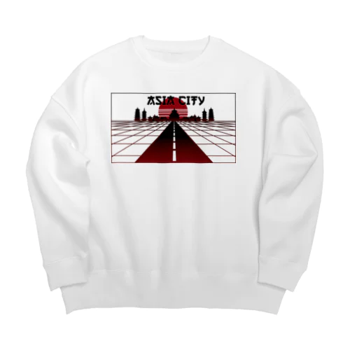  vaporwave asiacity  Big Crew Neck Sweatshirt