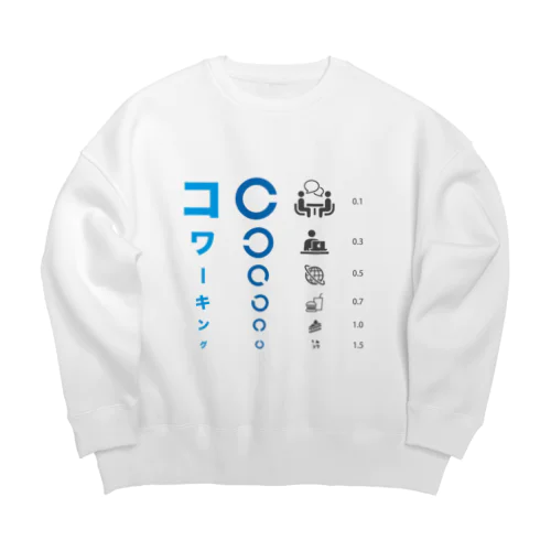 コワーキング 視力検査 Big Crew Neck Sweatshirt