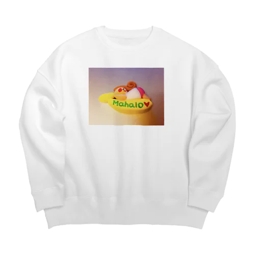 幸運を運ぶよ！ロコガールバナナちゃん♫ Big Crew Neck Sweatshirt