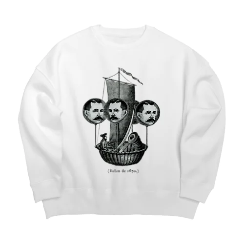 気球おじさん Big Crew Neck Sweatshirt