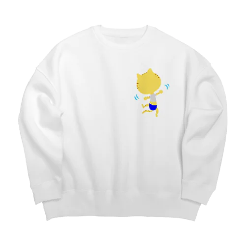 ねこくんとダンス Big Crew Neck Sweatshirt