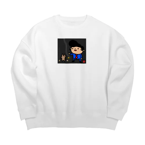 夏は花火大会 Big Crew Neck Sweatshirt