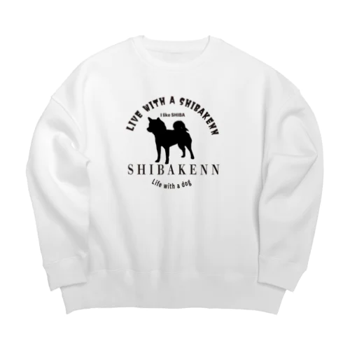 柴犬のロゴ Big Crew Neck Sweatshirt