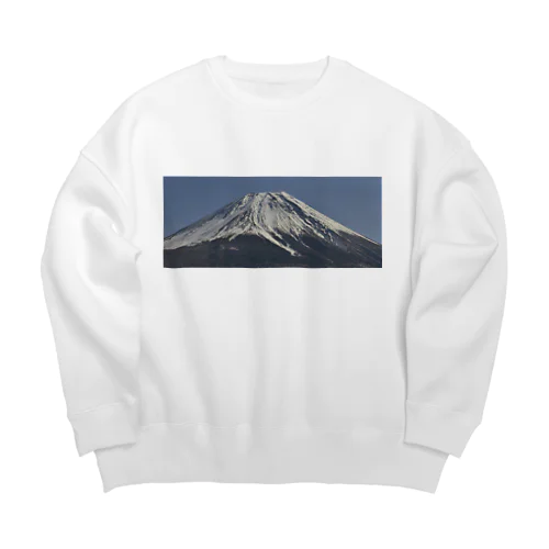 冠雪した富士山 Big Crew Neck Sweatshirt