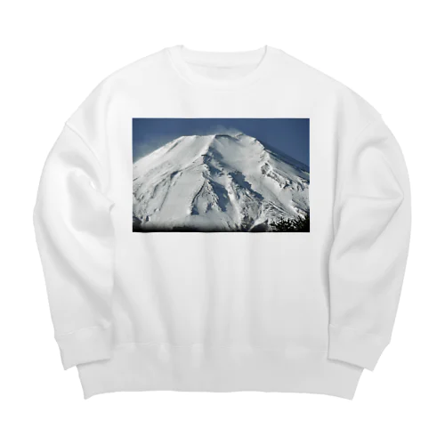 冠雪した富士山_003 Big Crew Neck Sweatshirt