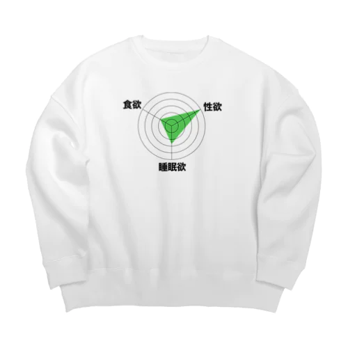 恥ずかしいレーダーチャート Big Crew Neck Sweatshirt