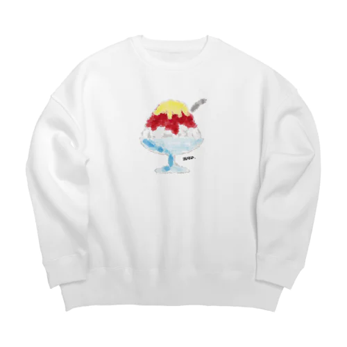 いちご練乳かき氷 Big Crew Neck Sweatshirt