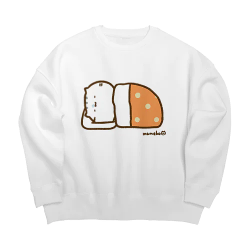 寝るねこ Big Crew Neck Sweatshirt