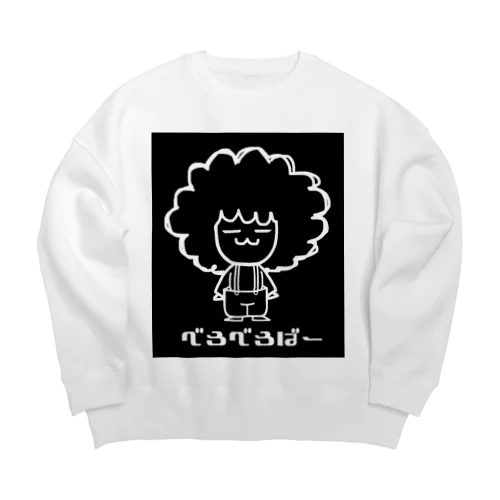 三男くん（くろ） Big Crew Neck Sweatshirt