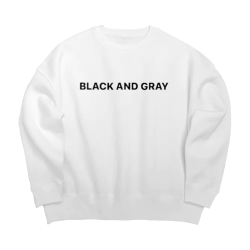 BLACK AND GRAY Big Crew Neck Sweatshirt