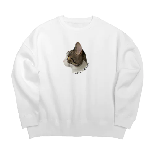 横顔美人猫 Big Crew Neck Sweatshirt