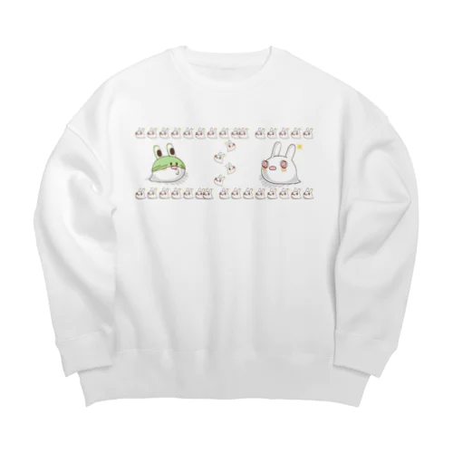 それじゃB級、死神くん。うさ魂デザイン Big Crew Neck Sweatshirt