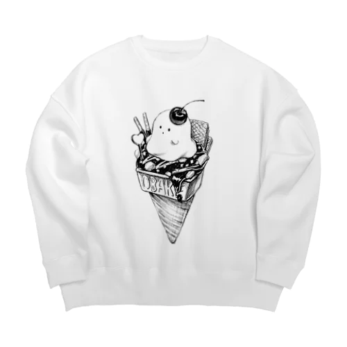 オバケちゃんのアイス Big Crew Neck Sweatshirt