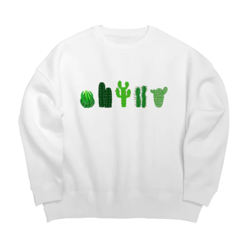 サボテン♥多肉ちゃん♥観葉植物♥ Big Crew Neck Sweatshirt